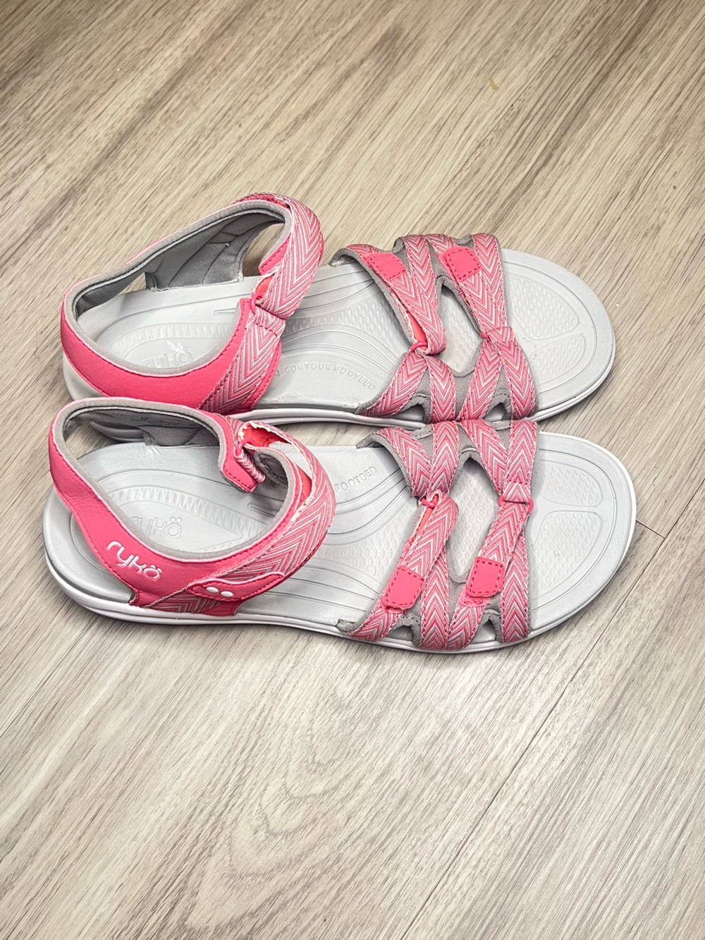 RYKA Savannah GRAY PURPLE Hiking Summer SPORT SANDALS 9M